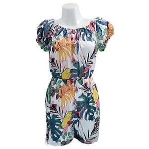 Women's Silk Romper Playsuit Shorts L/XL Multicolor